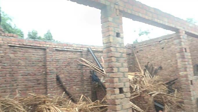 Roof of house collapses in Sukhchain, grandfather and granddaughter injured