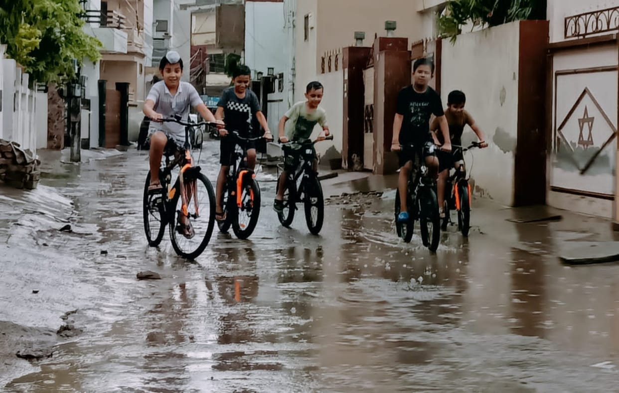 Rain and cool winds provided relief from the heat