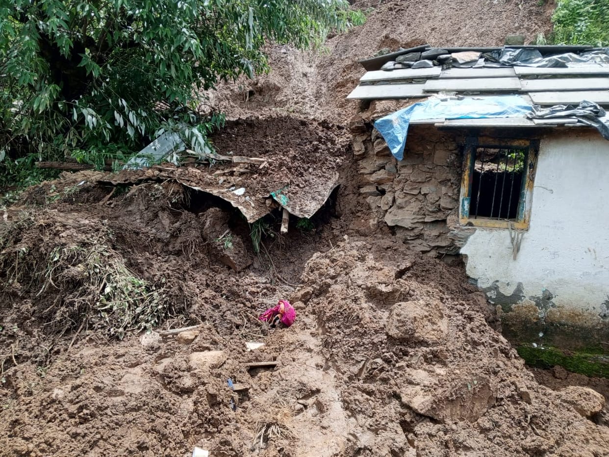 Debris falls on house, woman dies after being crushed