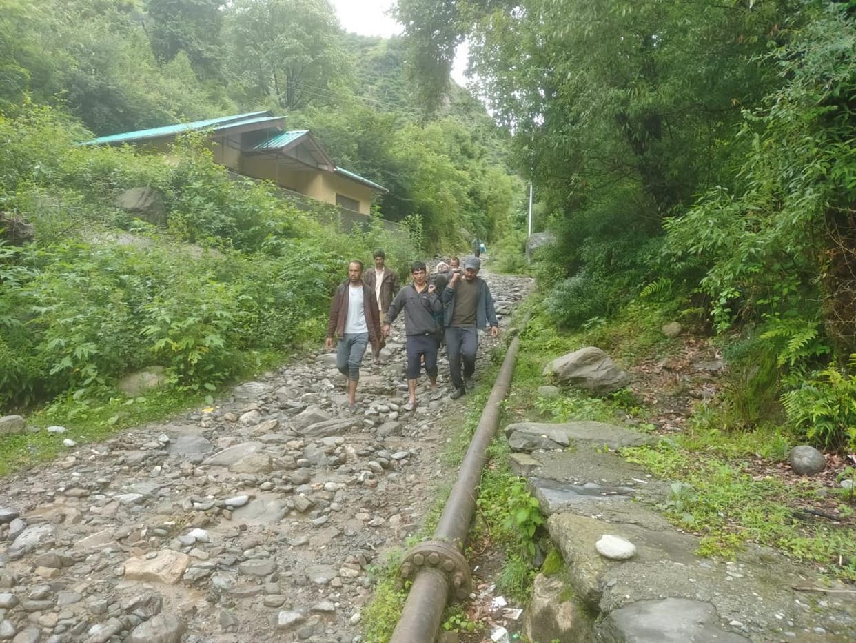 Mohan spent the whole night amidst the debris saving others