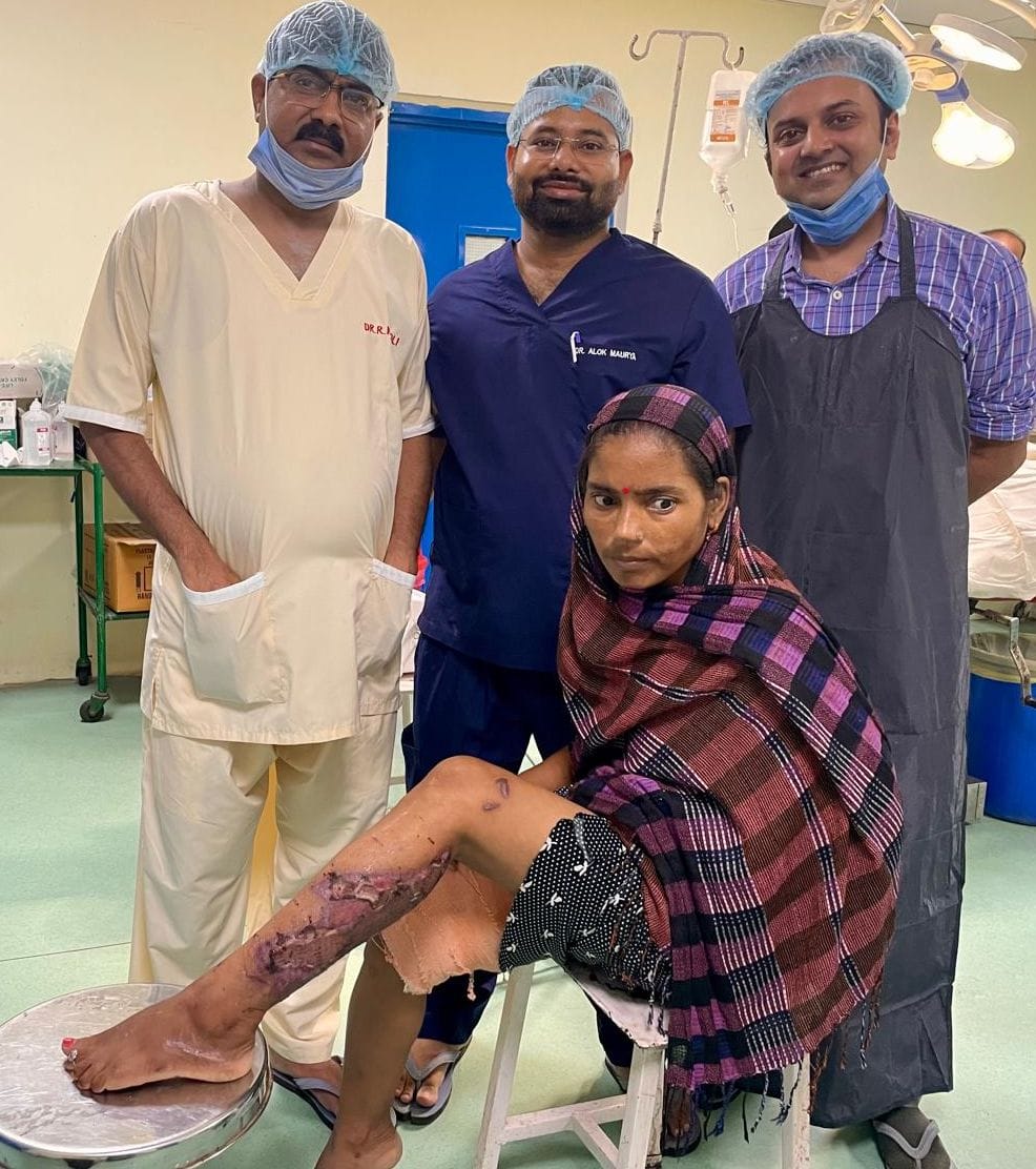 Successful skin transplant surgery done in district hospital