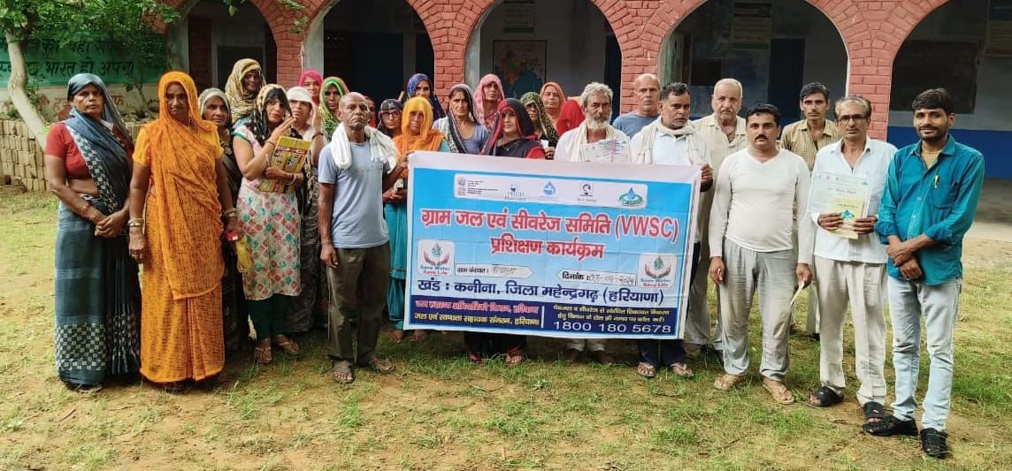 Ways of saving water were explained to the villagers in Jal Chaupal