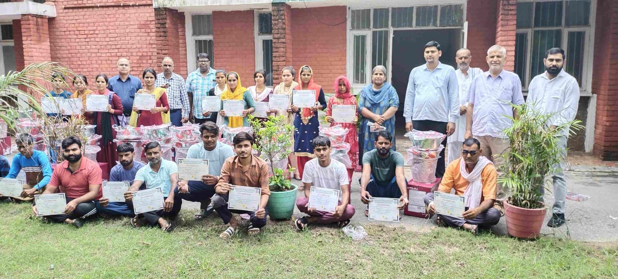 Materials given to young men and women to establish self-employment