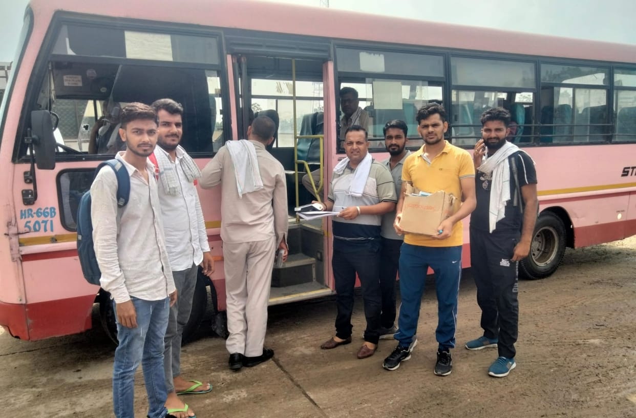 State transport employees will distribute happy cards from door to door