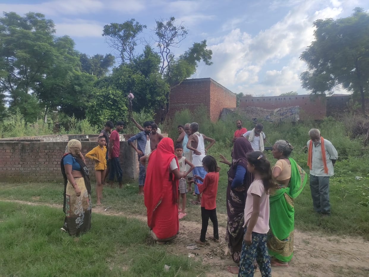 Construction work done at religious place at night, anger in village