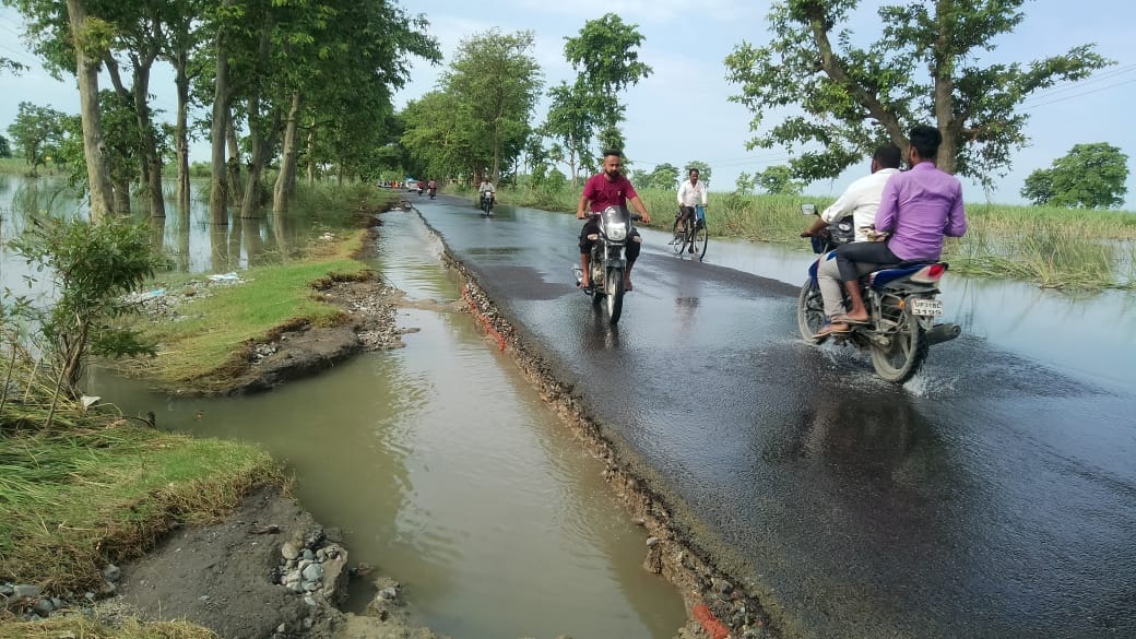 Repair of damaged culvert started, buses also started running