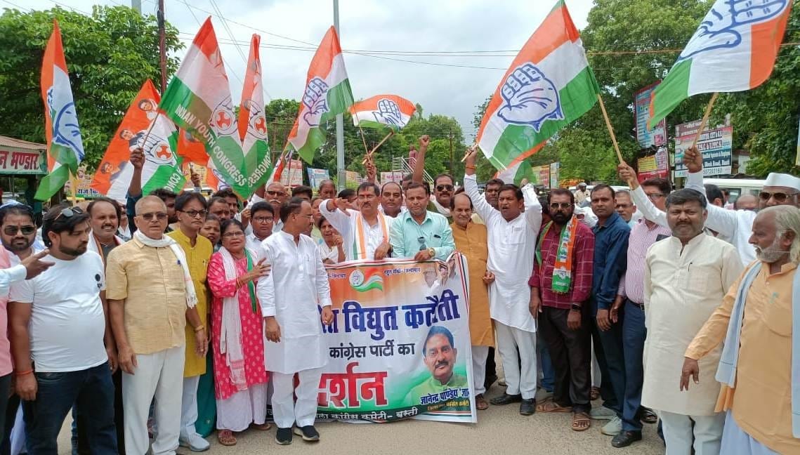 Congressmen become vocal for electricity, protest at Collectorate