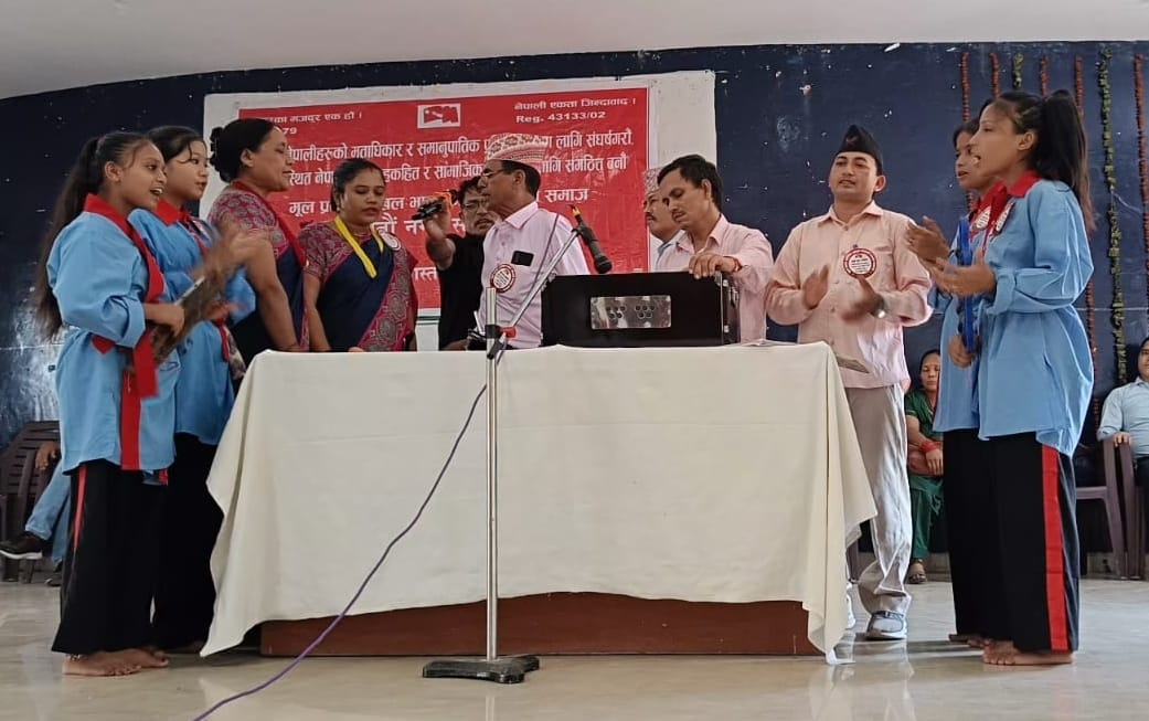 Artists gave presentation based on art and culture of Nepal
