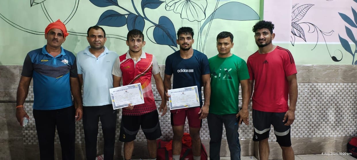Wrestlers of the district won three gold medals in Bahadurgarh.