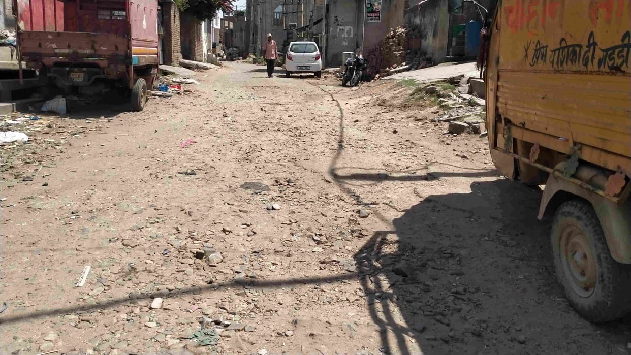 Mohalla Khatikan...300 meter road in bad condition for 16 years