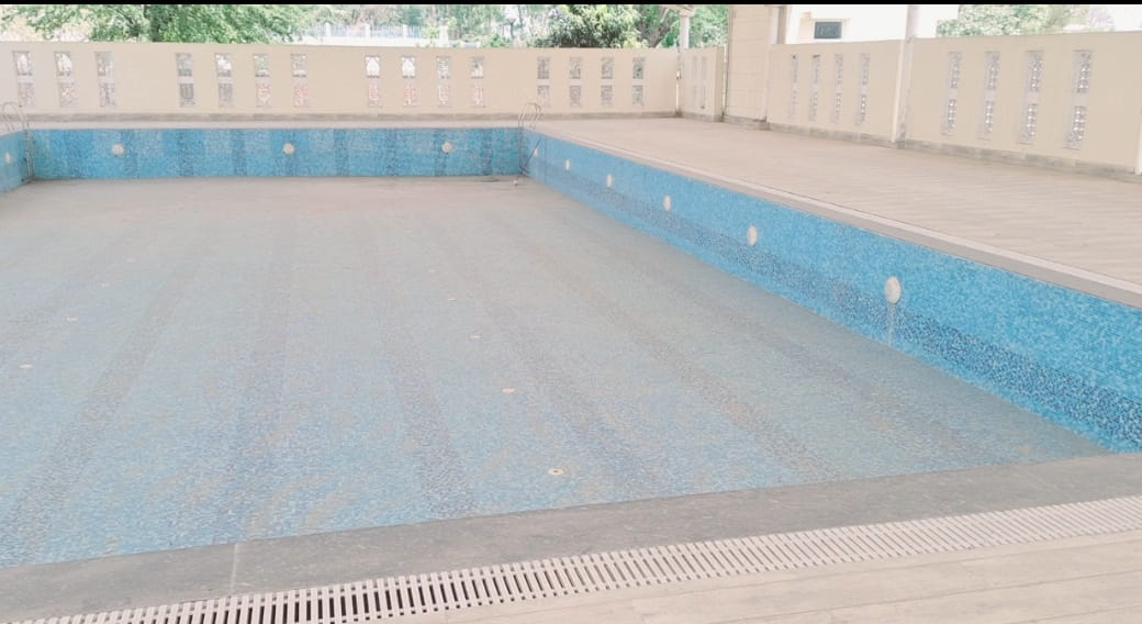 The swimming pool constructed at a cost of Rs 6 crore is gathering dust waiting for inauguration