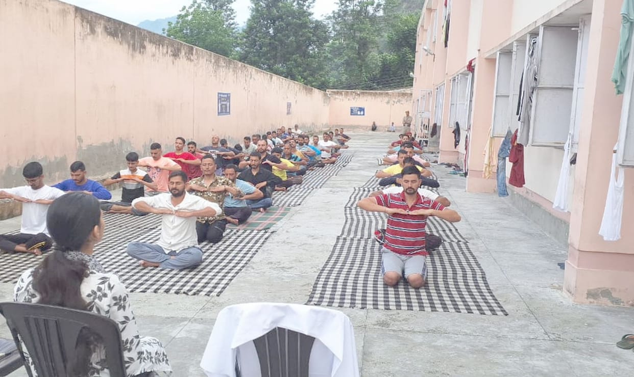 Made prisoners practice yoga