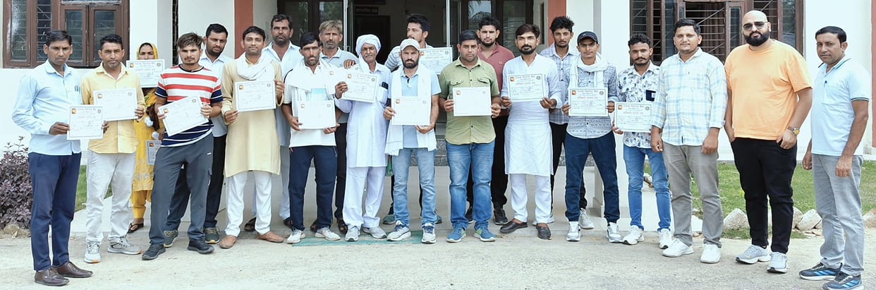 Farmers were given training in animal husbandry