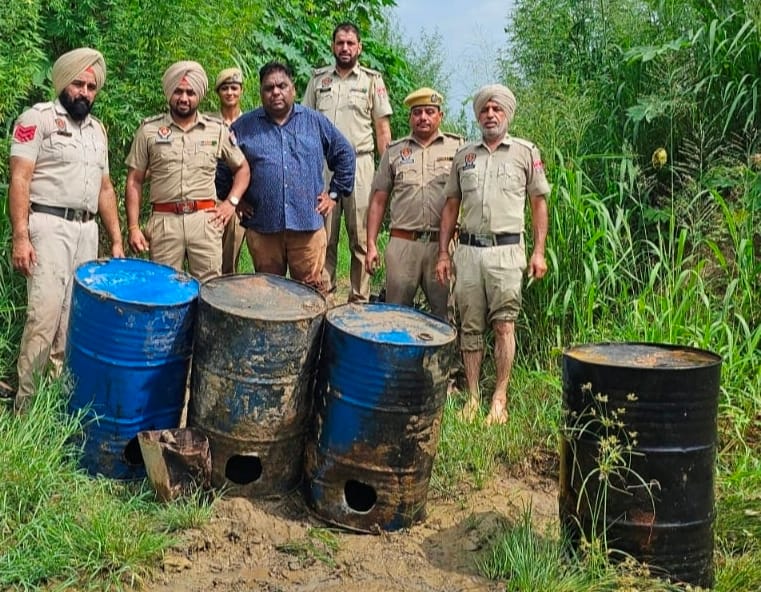Five drums of raw liquor destroyed