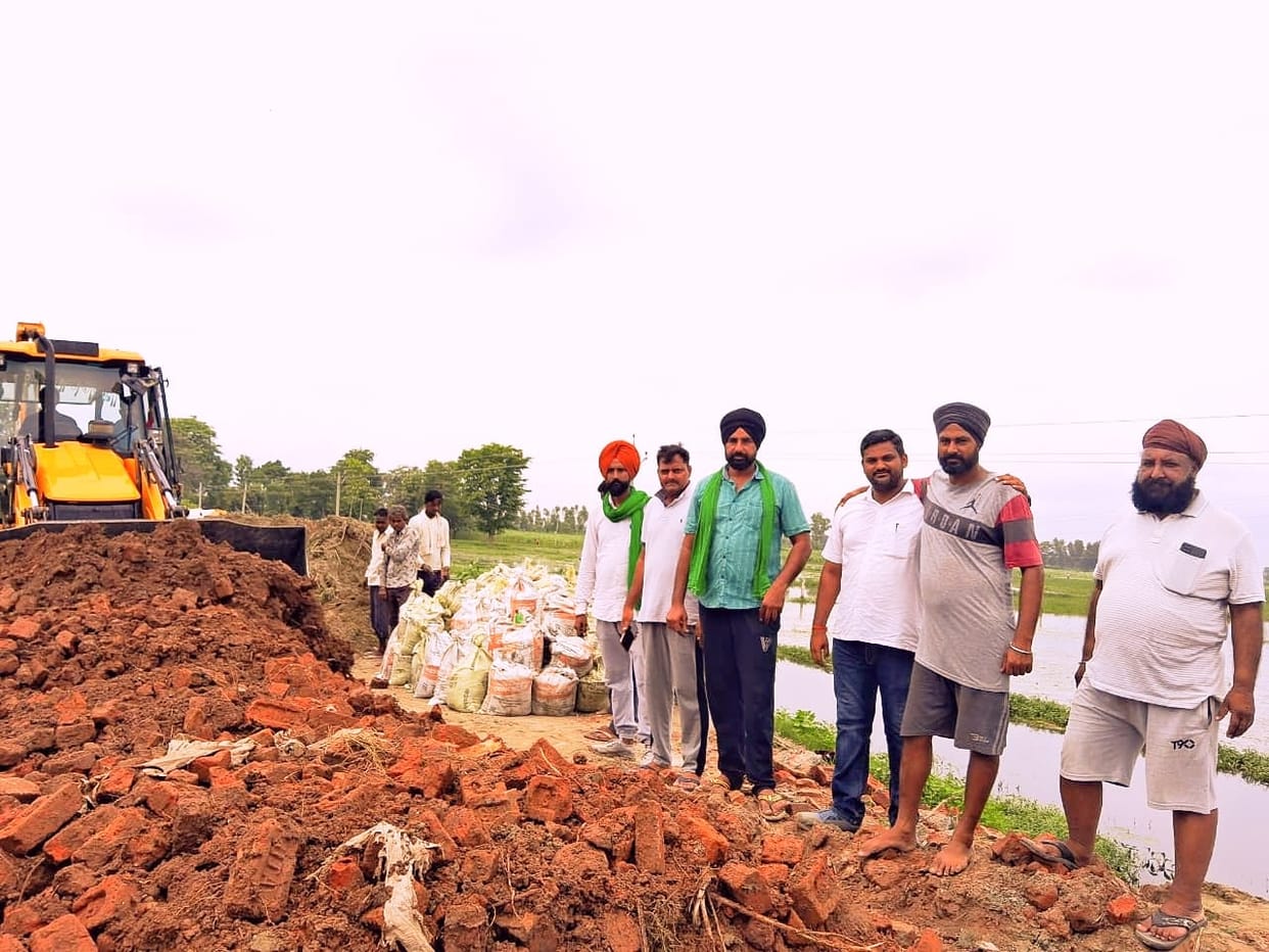 The repair work of Madhotanda road which was cut twice in one and a half month has started again