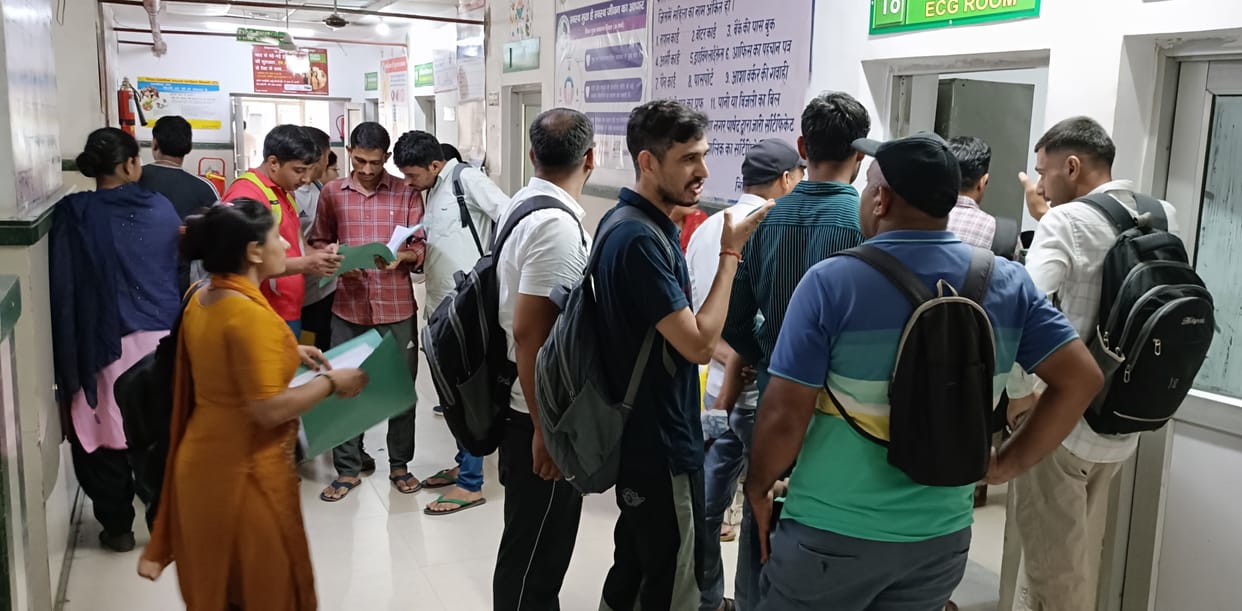 Medical examination of 160 candidates selected in Group D