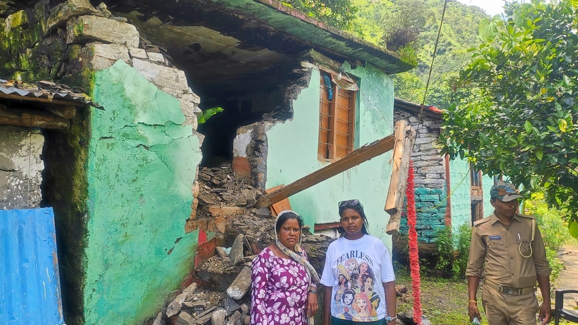 House damaged due to rain in Mawani Dawani