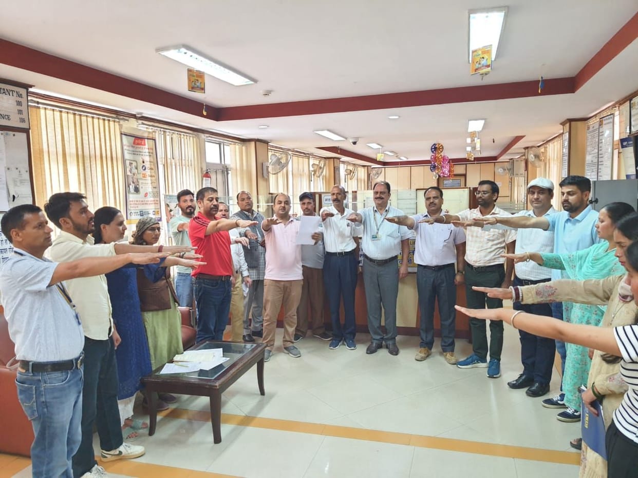 Life Insurance Corporation of India employees took oath to stay away from drugs.