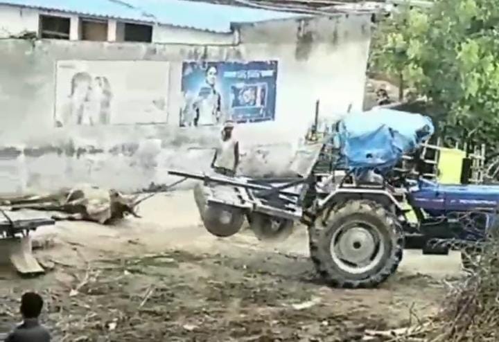 Cow was tied to tractor and dragged, report filed on one case