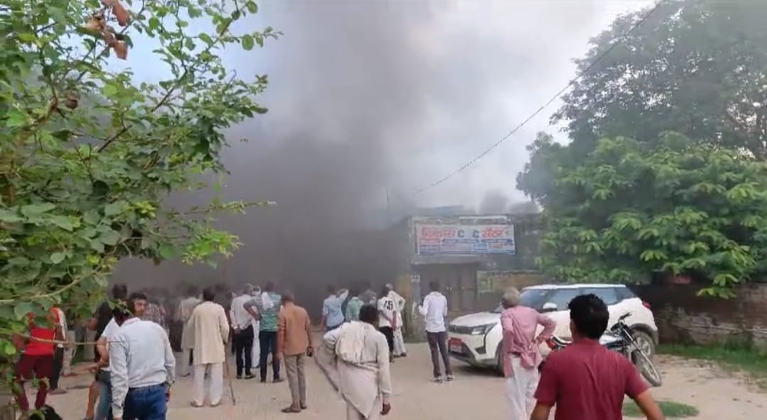 Fire broke out in village secretariat of Shadipur