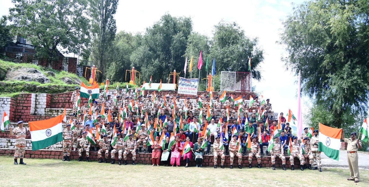 Soldiers of 19th battalion of ITBP took out an awareness rally on the occasion of Independence Day in Bonda Sarahan.