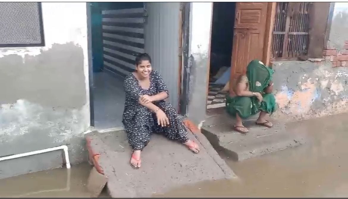 Rain water entered the houses