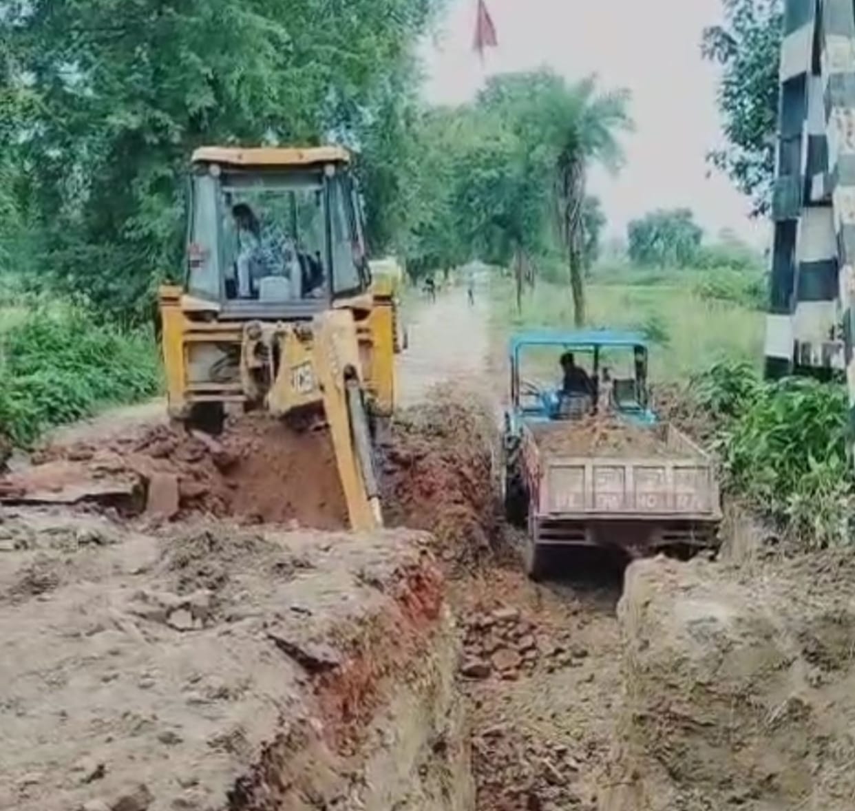 Underpass construction started at Sindurva railway crossing