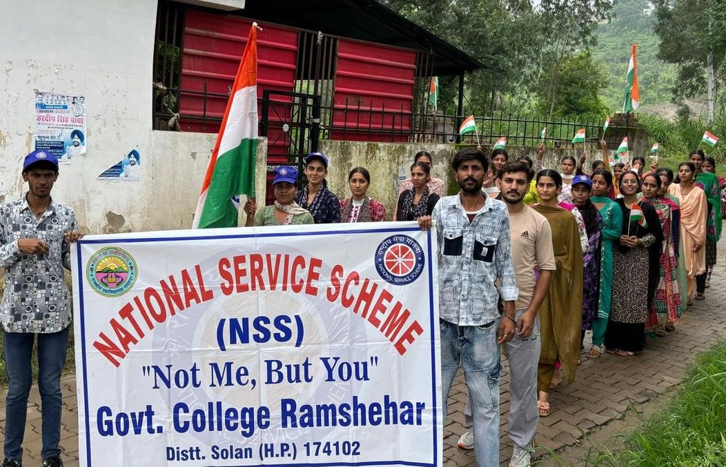 The villagers were told the importance of the tricolor through the rally
