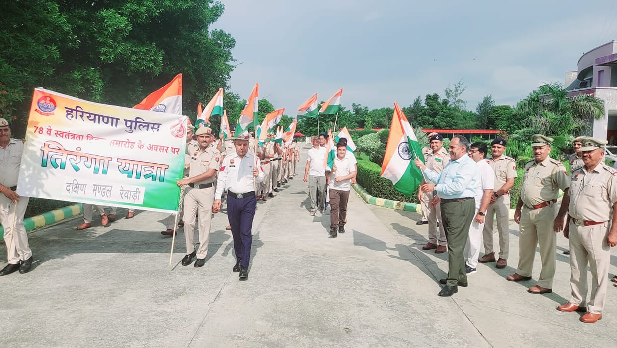 Tiranga Yatra taken out in Dharuhera under Tricolor campaign for every house