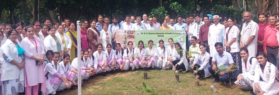 Plantation done in PGIMS campus, 4000 plants will be planted