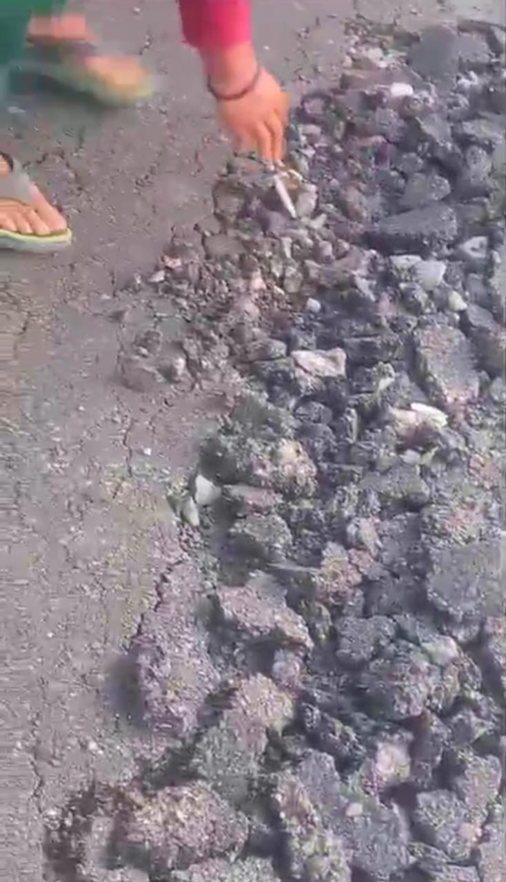 Tar laid costing Rs 5.80 crore was uprooted within twenty days