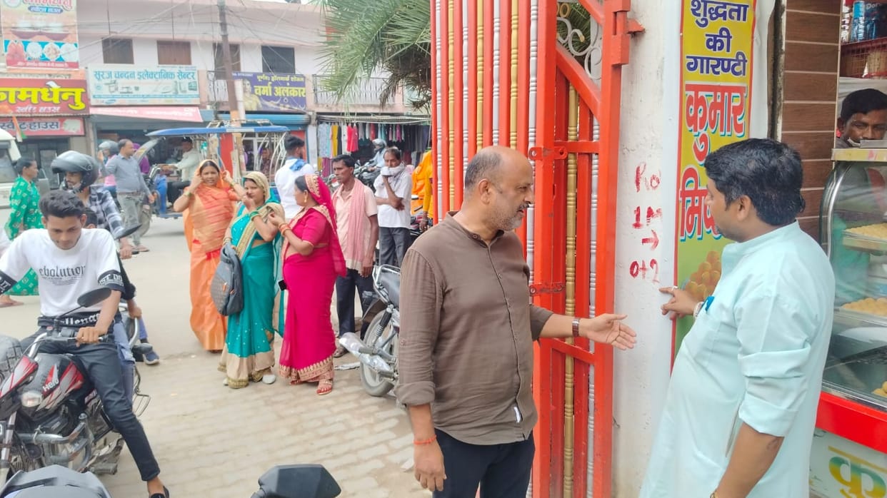NH widening mark on the city's Durga temple.