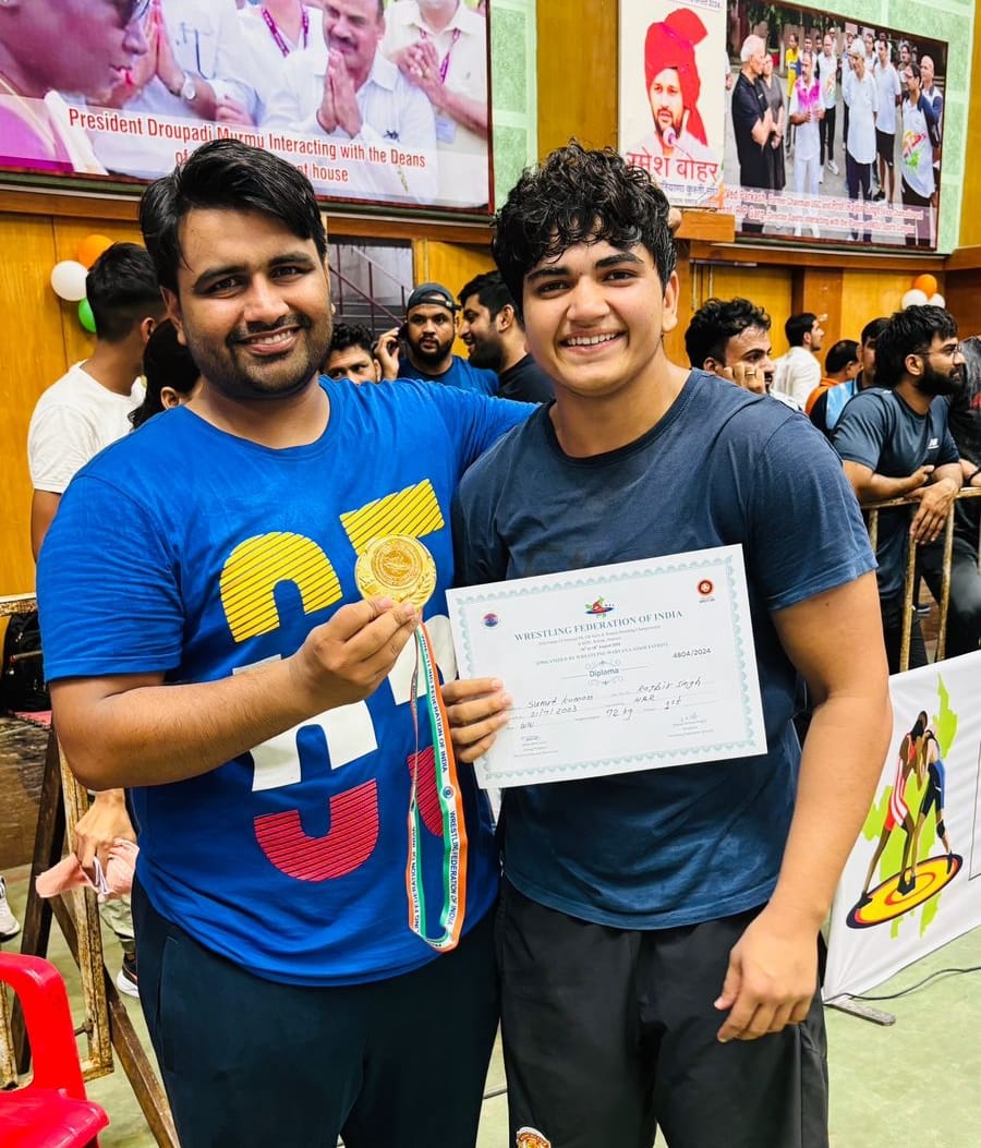 Wrestler from the district dominated in Rohtak, won medal