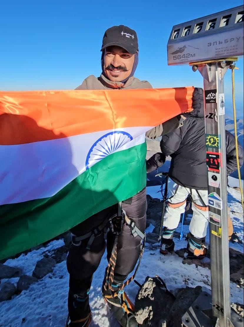 Jeevan conquered Mount Elbrus, the highest peak of the European continent.