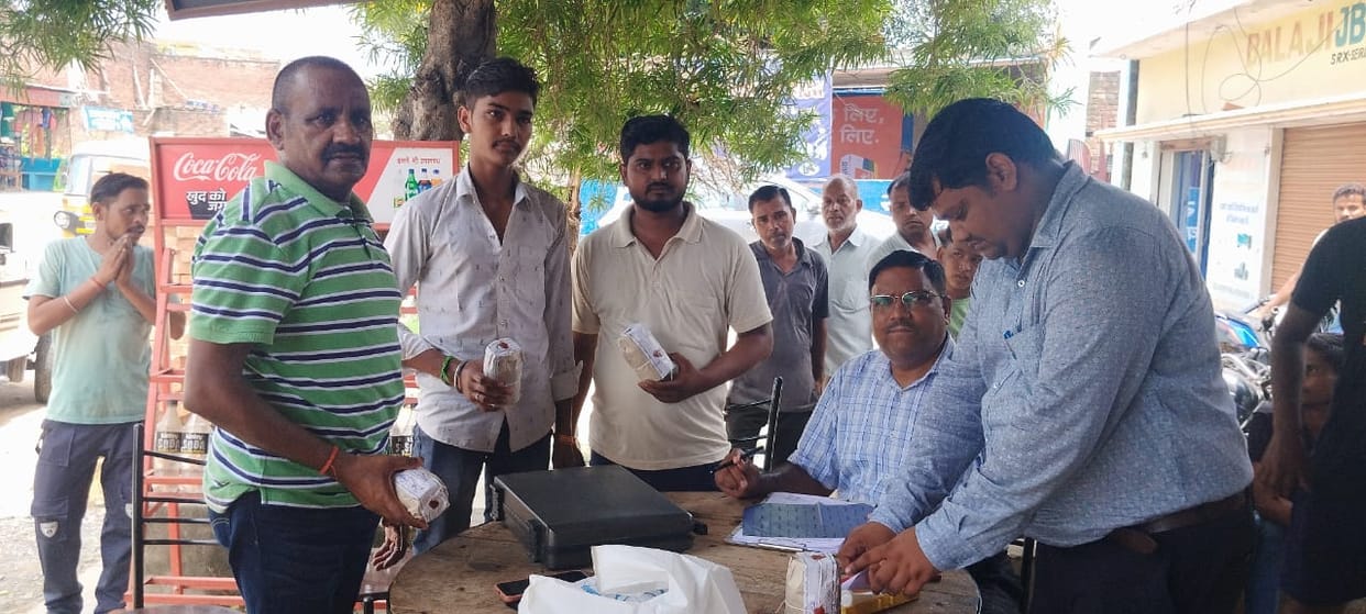 Samples of barfi and gram flour laddus were taken