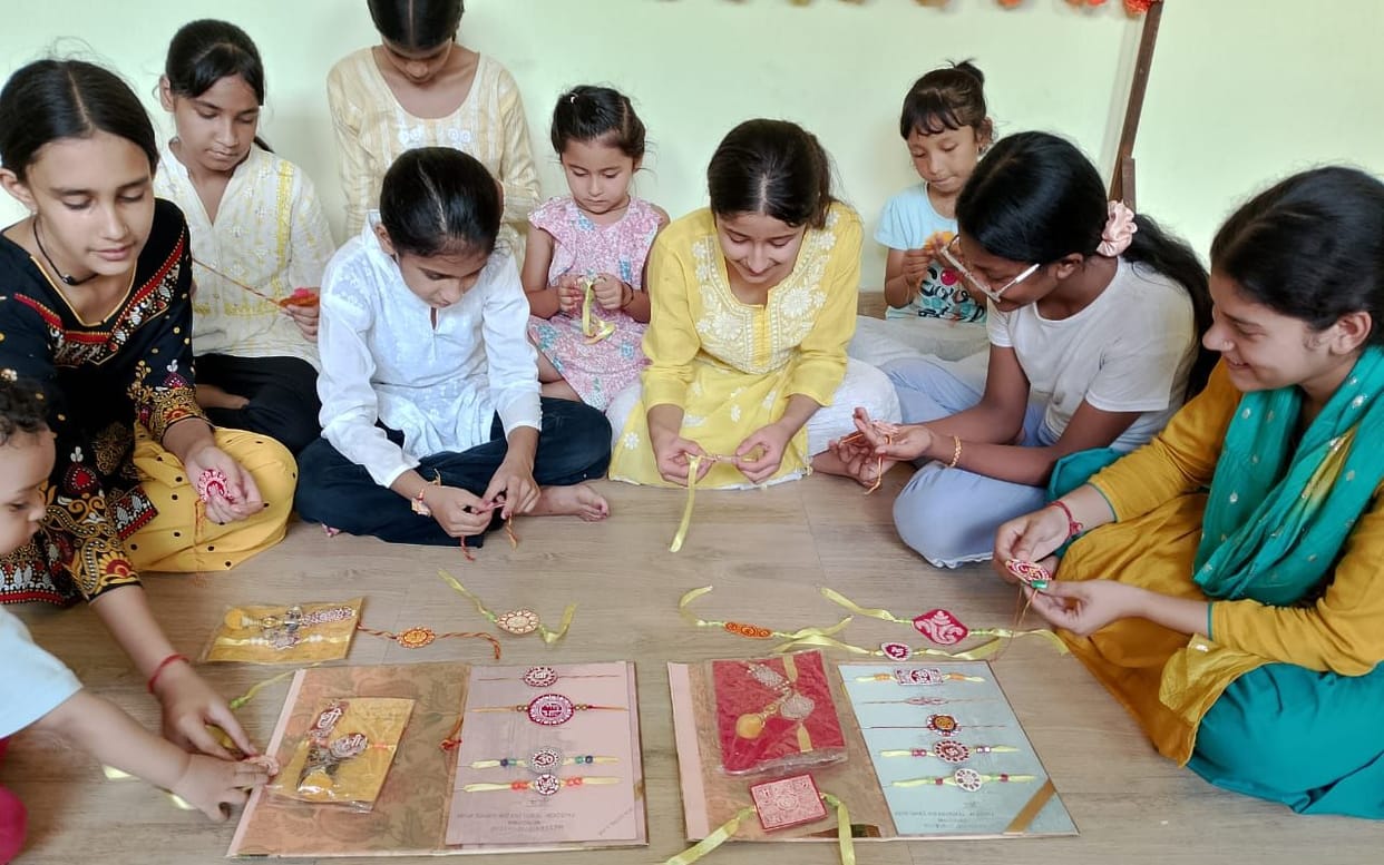 People are liking handmade rakhis very much.