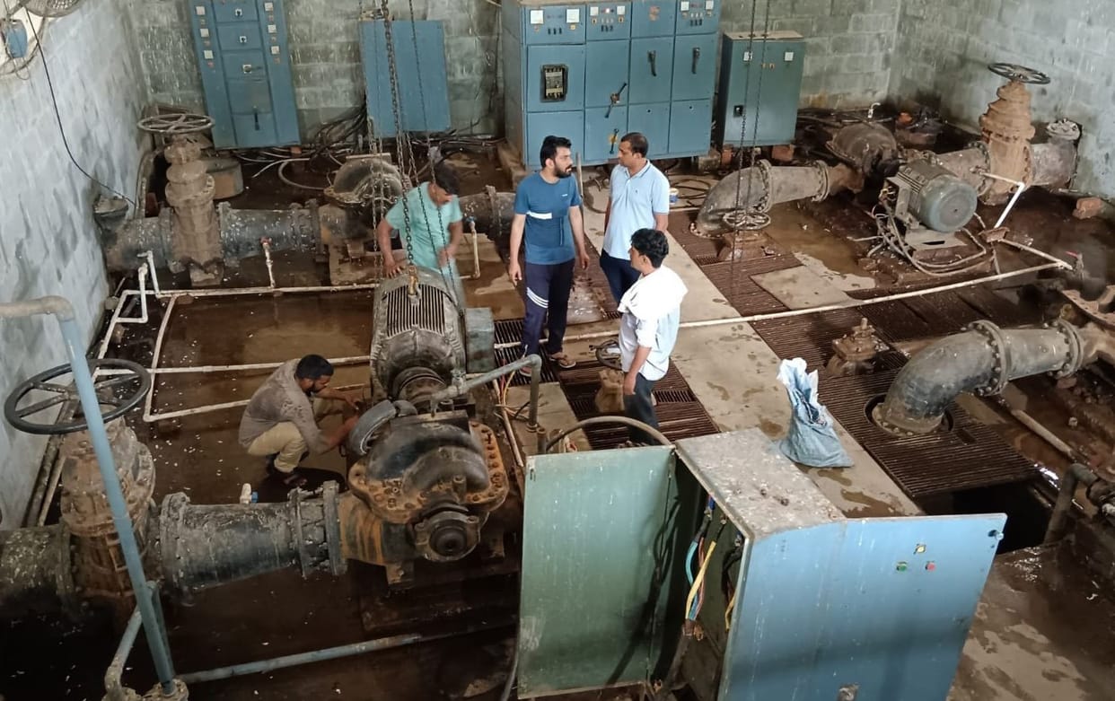 Dabur water tank pump motor repaired