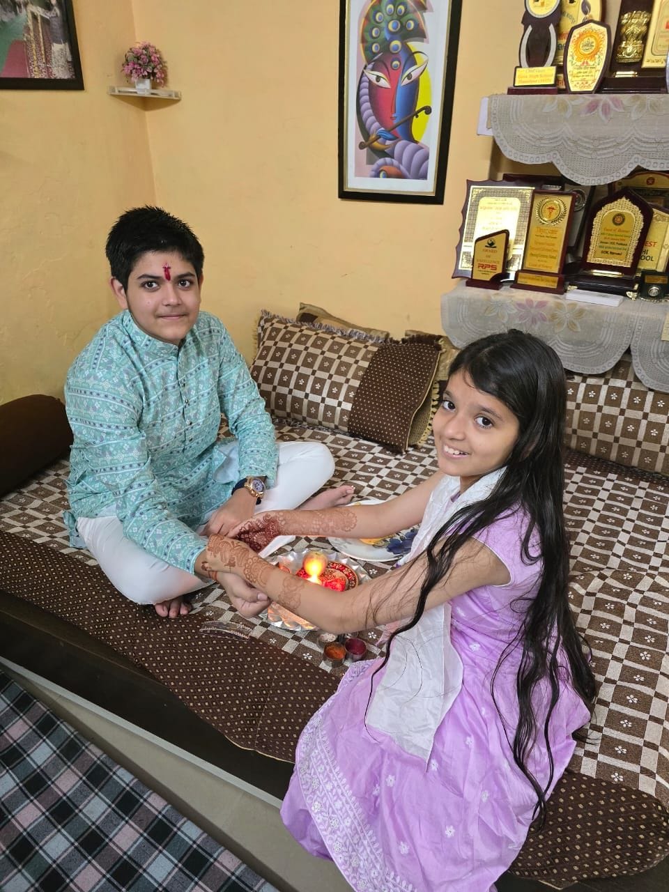 Rakshabandhan, the festival of unbreakable love between brother and sister, was celebrated with great pomp in the area.