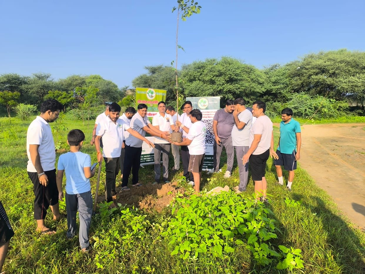 40 saplings planted in Model Sanskrit School