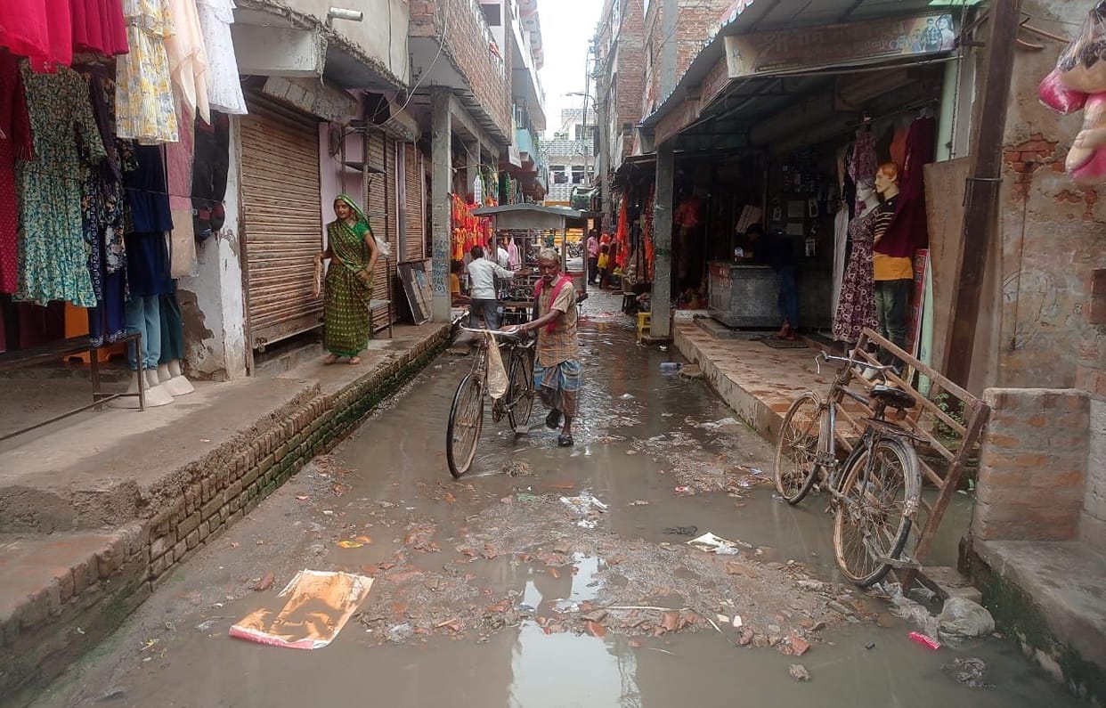 Rain provided relief from humidity, mud and waterlogging increased the problem.