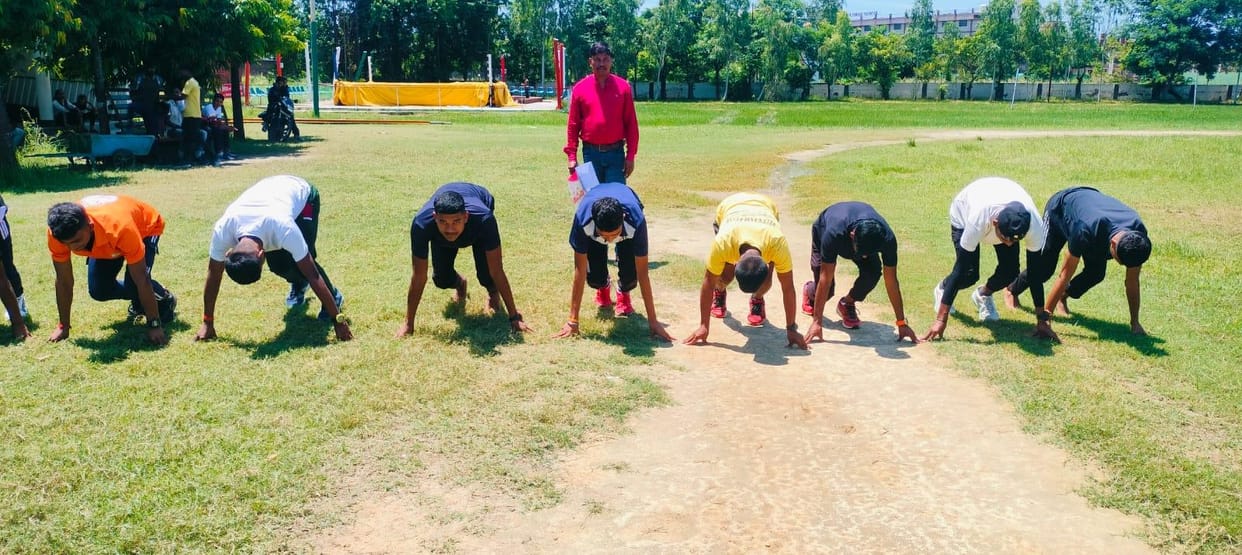 Players trial amid grass and waterlogging