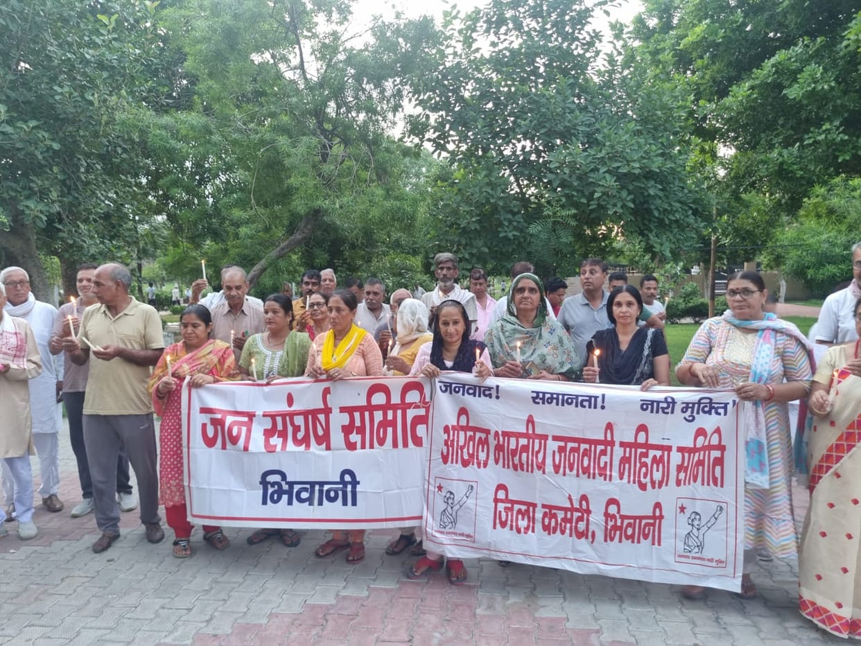Candle march taken out against rape and murder