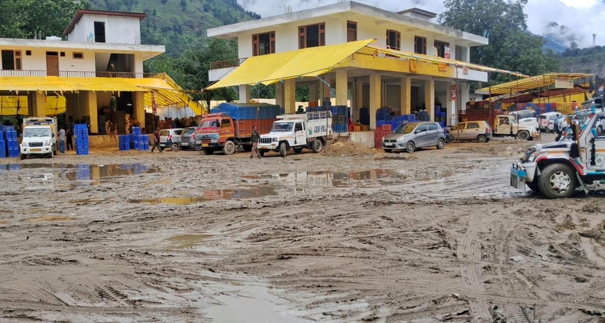 Vegetable market complex in the swamp
