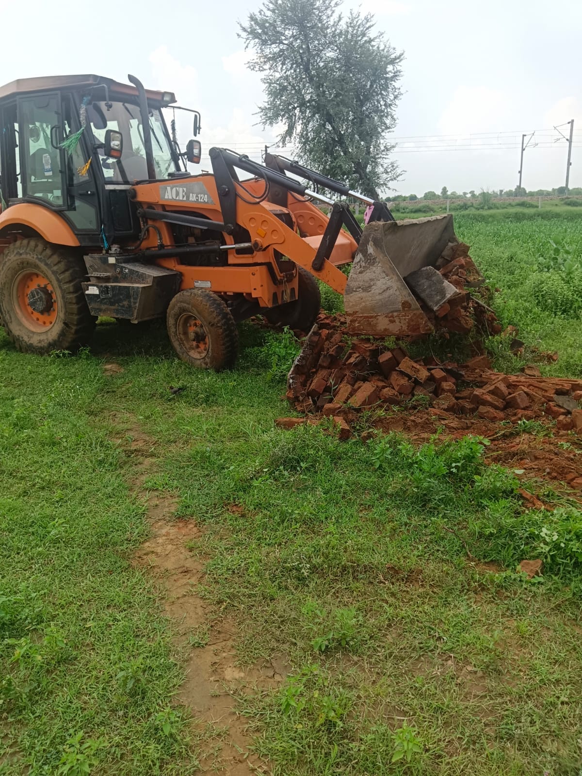Bulldozer runs on illegal colony being developed on 2 acres