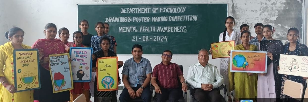 Importance of mental health shown through paintings and posters