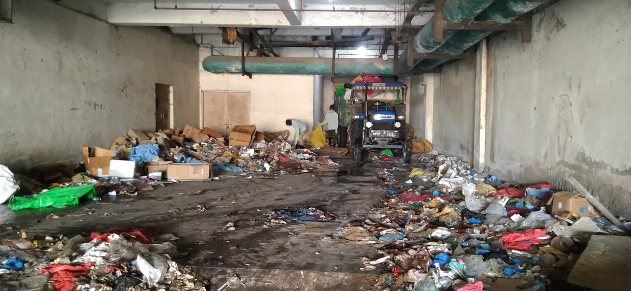 The lifting of the pile of medical waste in the basement of the Medical College Hospital has started