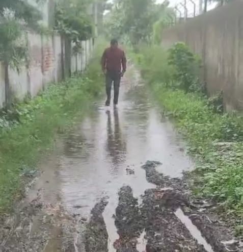 Drains get clogged due to lack of cleanliness, dirty water fills the road