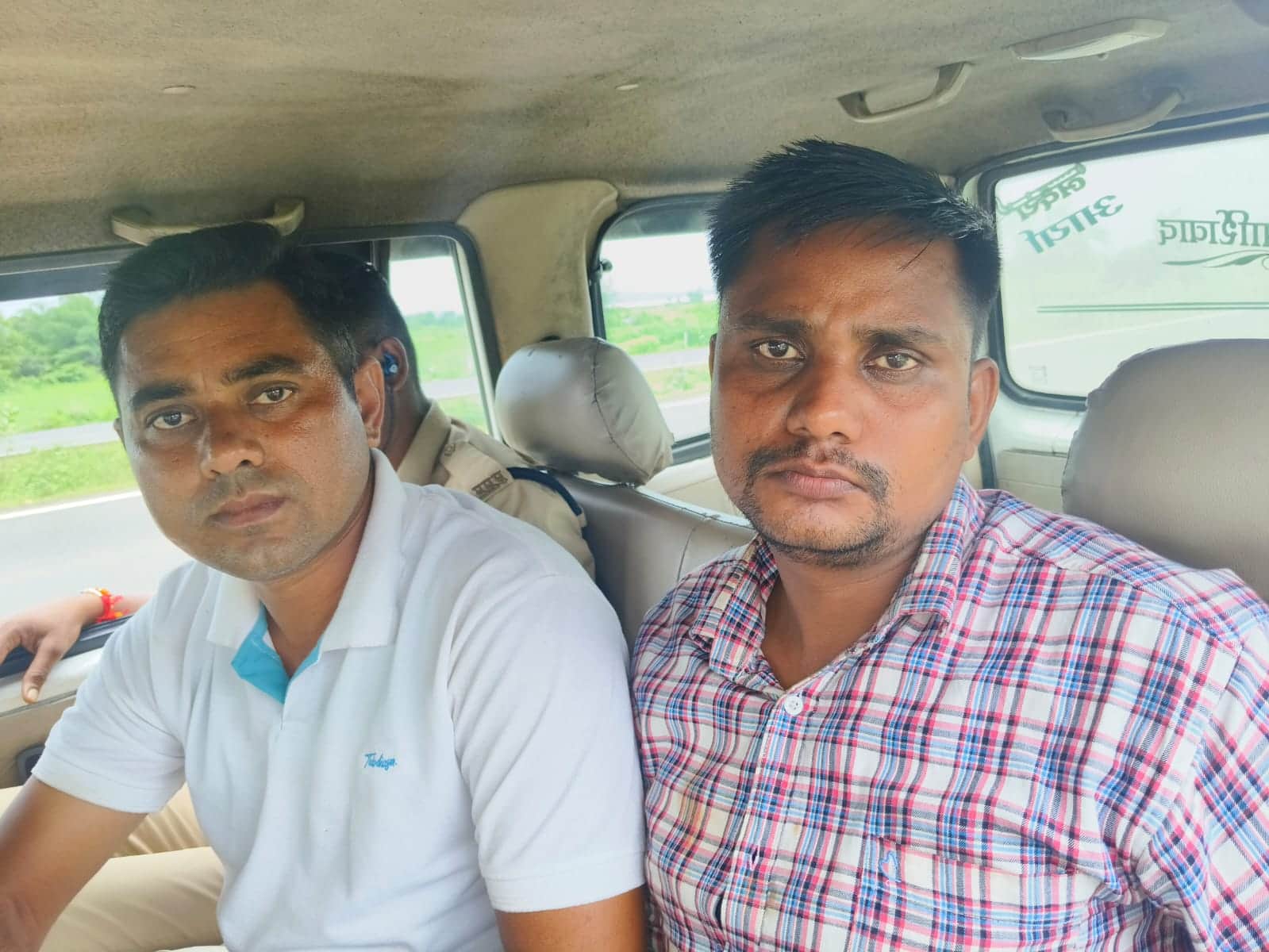 पुलिस की गिरफ्त में आरोपी।