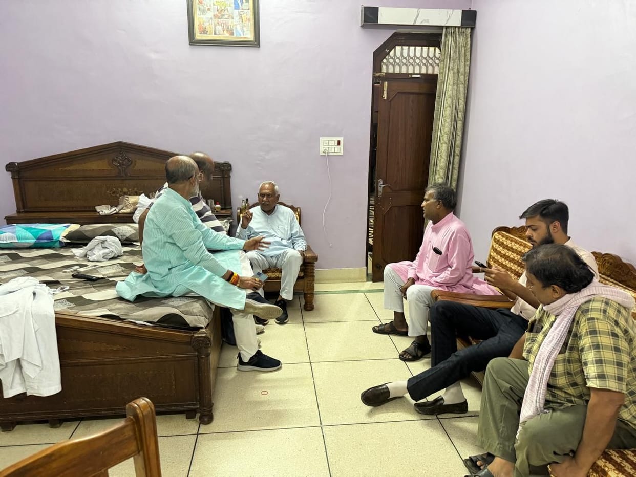The MLA visited the businessman's residence and inquired about his condition