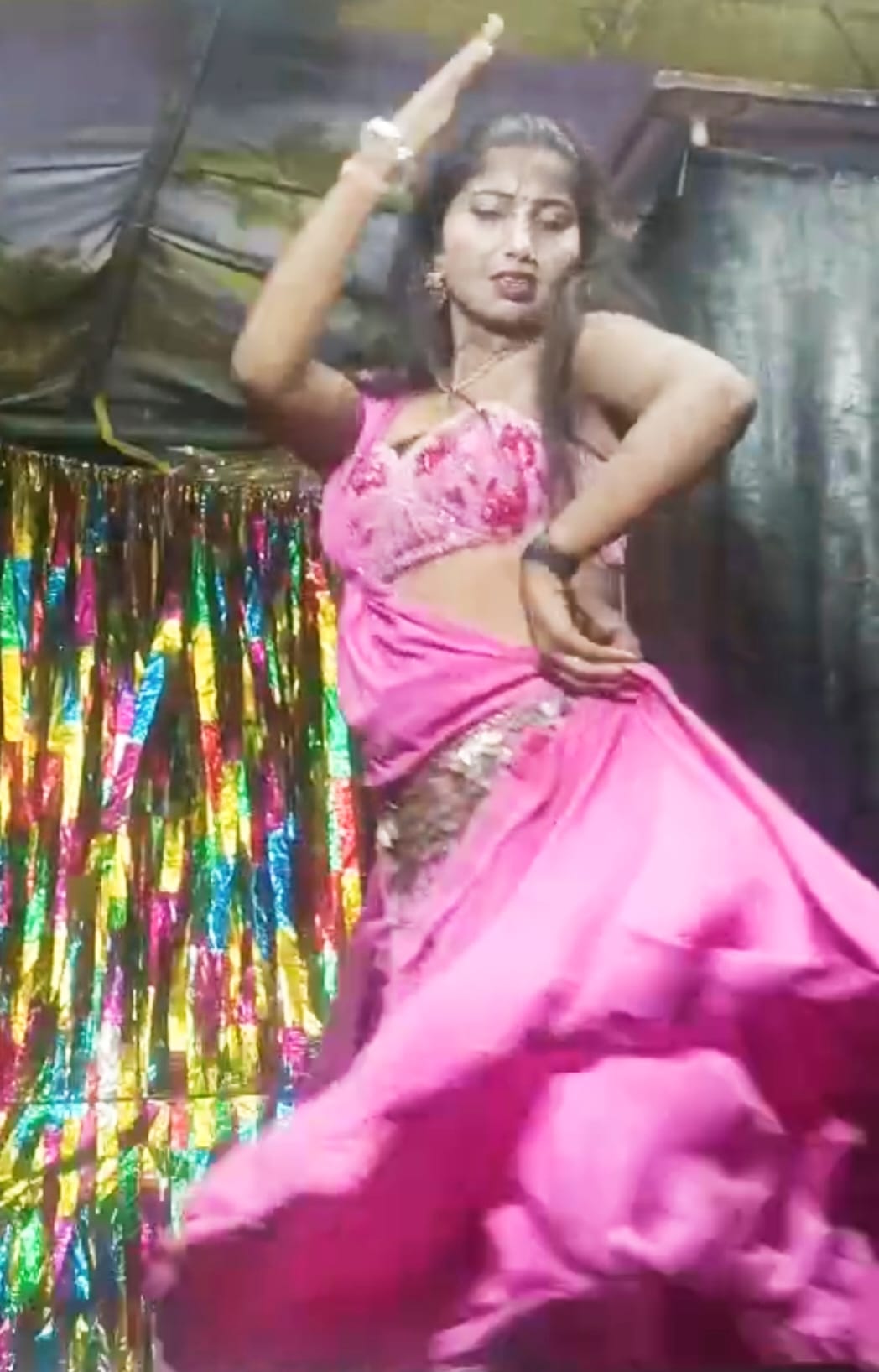 Vulgar dance performance in Bhujariya fair
